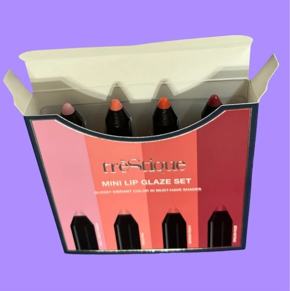 TRÈSTIQUE Mini Lip Glaze Set of 4 NEW - Picture 3 of 16
